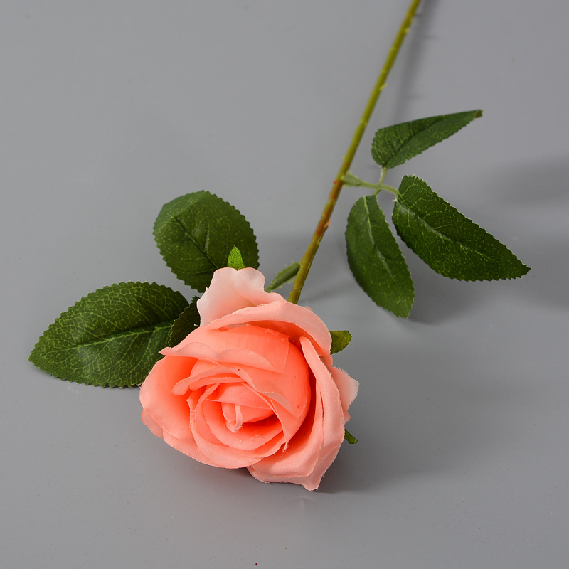 7cm soie brute couleur corail