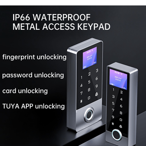 Yüksek kaliteli DC12V IP66 su geçirmez Tuya Wifi 13.56MHz Metal parmak izi RFID erişim kontrol sistemi LCD erişim kartı okuyucular - Product Image 6