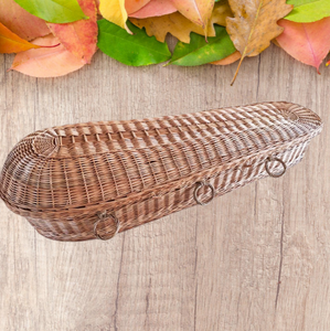 Эко под заказ, натуральный ротанговый бамбуковый Плетеный гроб из морских водорослей, похоронный гроб, корзина, гробы - Product Image 3