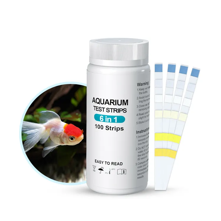 Bộ Dụng Cụ Kiểm Tra Nước Bể Cá 6in1 Dải Thử Nước Cá Betta Cá Tôm Cảnh Rùa Aquatics