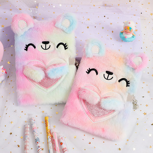 Soododo A5 Sang Trọng Máy Tính Xách Tay Cho Các Trường Học Cô Gái Trẻ Em Của Linen Bìa Vải Gấu Nhật Ký Từ Khóa Trường Quà Tặng Cuốn Sách Chương trình nghị sự Loại - Product Image 6