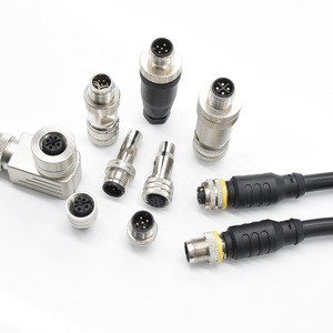 LECHUAN M8 M12 Overmolded bağlayıcı LED kablo fiş dairesel 3/4/5/6/8 Pin düz erkek dişi vida eklem 4P 3P kablo montaj - Product Image 4