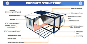 บ้านจิ๋วพับได้แบบพกพาบ้านโมดูลาร์ prefabricadas บ้านตู้คอนเทนเนอร์ขยายขนาดได้ - Product Image 3