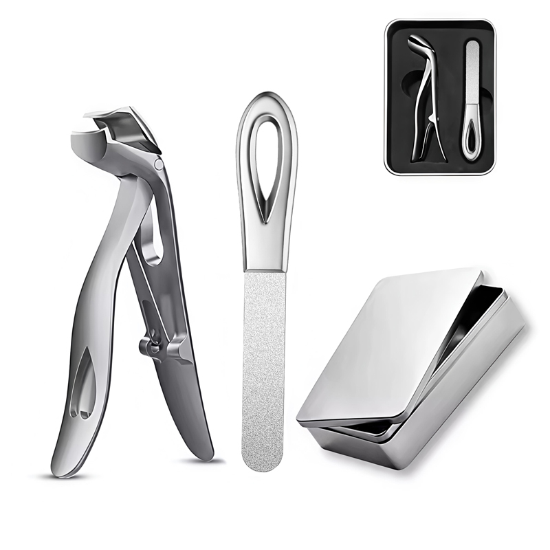 Set gomito argento+lima per unghie in ferro