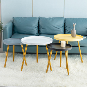 Tự Chế Đồ Nội Thất Phòng Khách Đầy Màu Sắc Bằng Gỗ Hiện Đại Bàn Ăn Vòng Trung Tâm <span class=keywords><strong>End</strong></span> Side Bàn Cà Phê Để Bán - Product Image 2