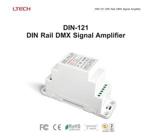 LTECH DIN-Rail DMX Power Amplifier Bus Power <strong>Controller</strong> System Module 1-in-2 Signal Interface