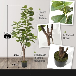 Yapay bitkiler, yapay Banyan, yapay keman yaprağı, incir ağacı, çeşitli stilleri, keman yaprağı ağacını taklit ediyor. - Product Image 2