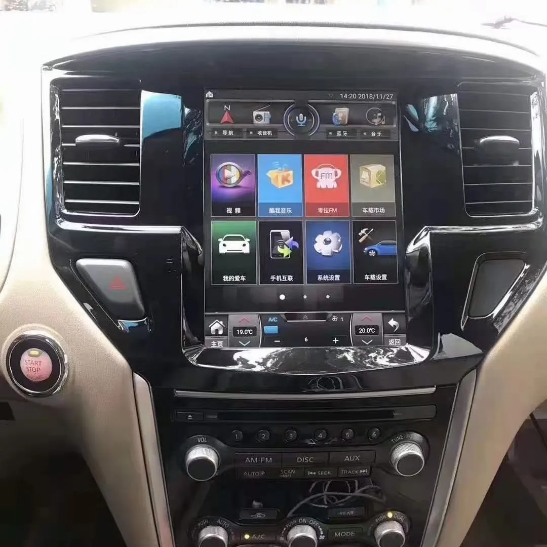 12.1 "Verticale Tesla Ips Screen Android 10 Dsp Auto Radio Voor Nissan Pathfinder R52 Sl Sv 2012-2020 gps Navi Multimedia Stereo