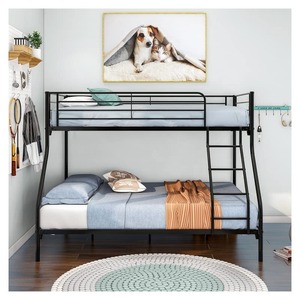 Adjustable Modern Design <strong>Twin</strong> Over <strong>Full</strong> Metal <strong>Bunk</strong> Bed Frame Steel Loft Bed for Adults Foldable Home School Hotel Double Size