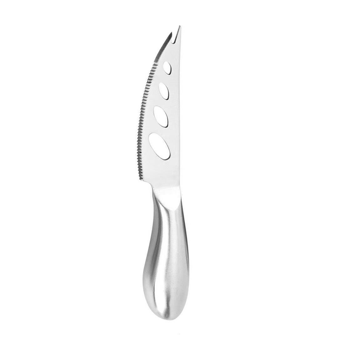 Coltello a due denti in acciaio inox color argento