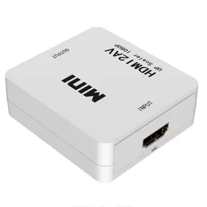 Adaptador HDMI a AV RCA, convertidor HDMI MINI Box RCA AV CVSB LR, convertidor escalador AV compuesto de vídeo para PC, proyector HDTV - Product Image 2