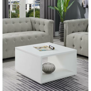 Bien Modem Convenience Concepts Mesa de centro multifuncional cuadrada, Blanca con alta calidad - Product Image 5