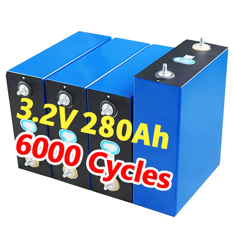 Baterai besi Lithium LF280 6000 siklus 3.2V 302Ah 310Ah baterai penyimpanan energi fosfat 280Ah Lifepo4 sel
