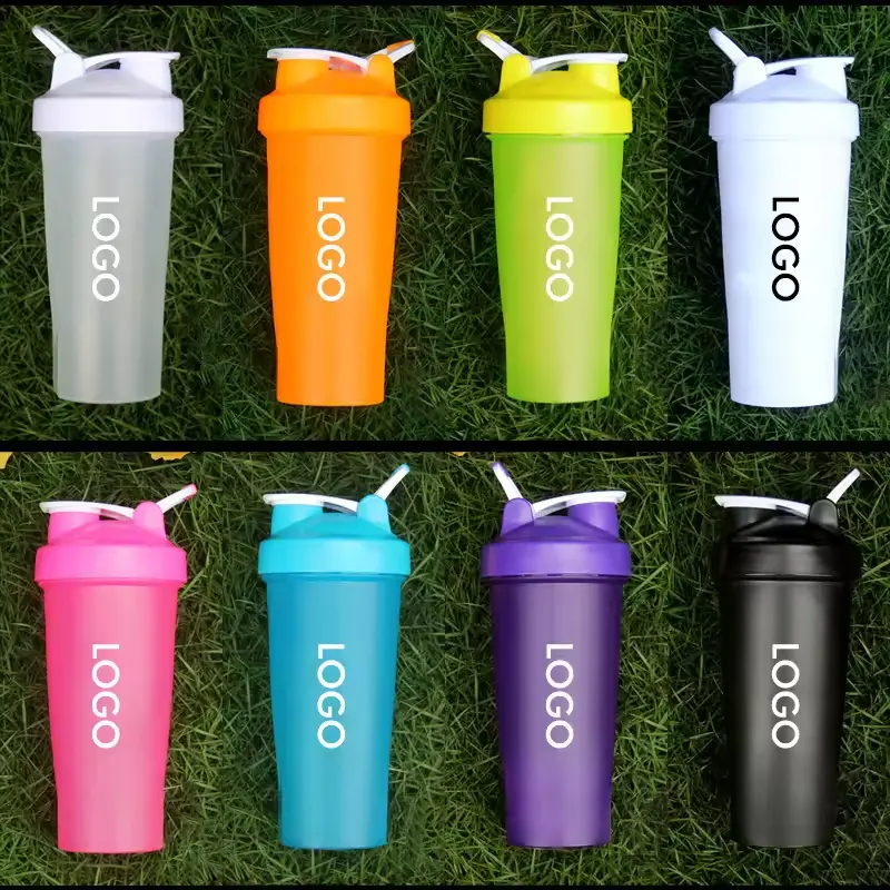 FBA bouteille de sport Shaker 600ml, Logo personnalisé, en plastique Portable Fitness Gym sport protéine Shaker tasse bouteille d'eau