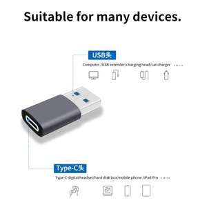 USB 3.0タイプCメスからUSBへオスアダプタUSBC充電データコンバータ携帯電話AC出力 - Product Image 6