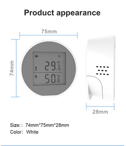 2025 Новый Лидер продаж, умный Wi-Fi датчик температуры и влажности с настольным/настенным монтажным PST-WSD400H - Product Image 5