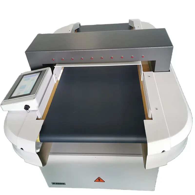 Detector de aguja de un solo cabezal de escritorio para la industria de la confección Detector de aguja textil de Metal cinta transportadora aplicada en tela industrial