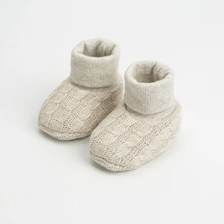 Zapatos personalizados para bebés de 6 a 12 meses, calzado cálido de punto grueso para caminar en invierno, unisex, para recién nacidos