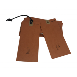 Fio retangular de marca impresso personalizado, etiquetas de roupa, etiqueta de roupa balanço, papel de especialidade sustentável