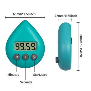 Piccola cucina a forma di goccia d'acqua e studio LCD digitale conto alla rovescia novità rotonda allarme in plastica per uso quotidiano per cucinare la doccia - Product Image 6