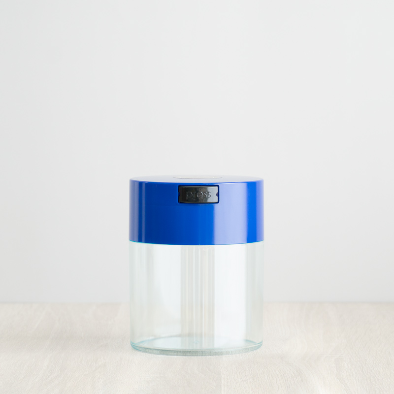 Blue Lid + Clear