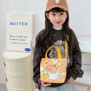 Bolso de hombro de lona de gran capacidad para mujer DL123 nuevo Capybara Capibala estilo de moda abierto para estudiante Tutorial clase uso escolar - Product Image 5