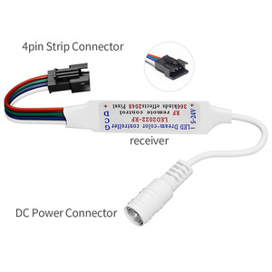 4PIN WS2815 WS2813 Мини Смарт RGBIC светодиодные полосы контроллер 2048 пикселей 21 ключ RF пульт дистанционного управления DC5-24V - Product Image 2