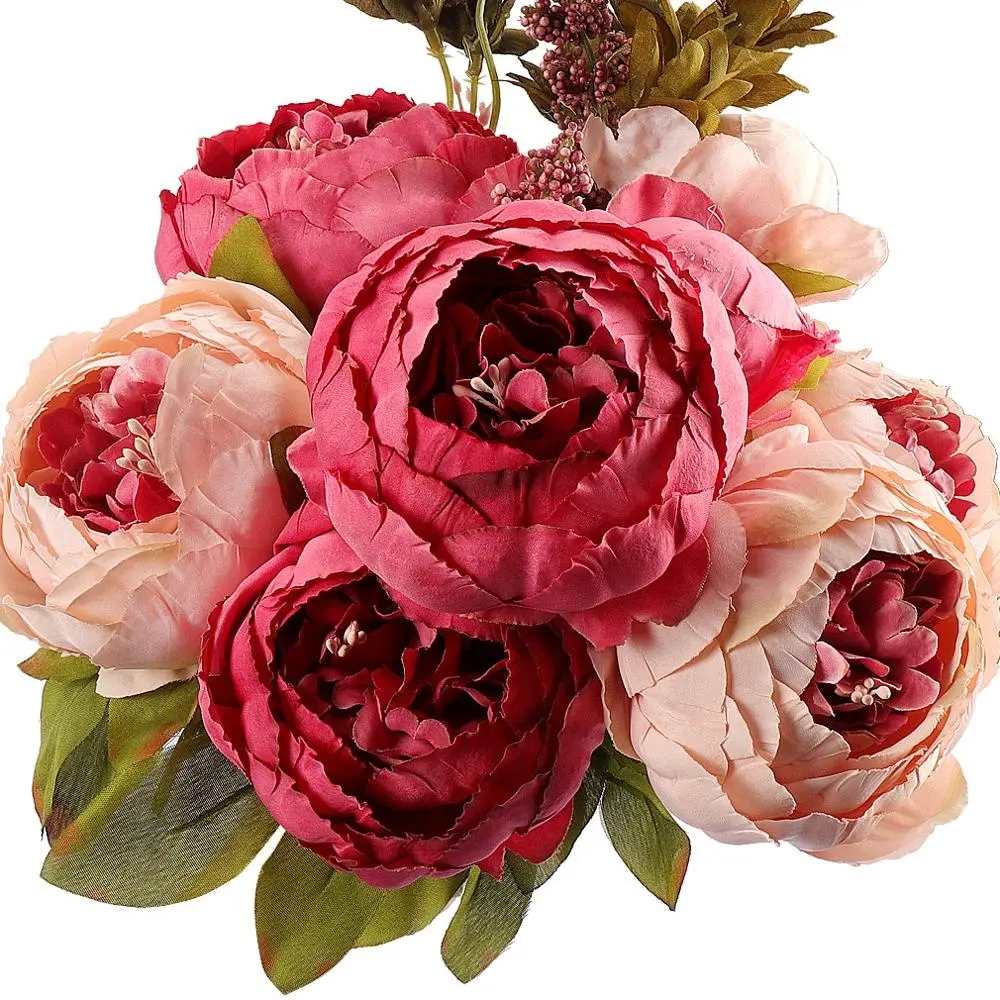 All'ingrosso della fabbrica di Alta qualità artificiale del fiore del peony bouquet per la casa festa di nozze decorazione