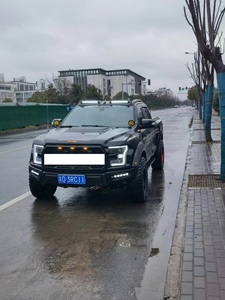 אביזרי רכב ABS שחור קדמי ספוילר עם לד לרנג'ר 2012-2021 T6 T7 <span class=keywords><strong>T8</strong></span> DRL אור גג