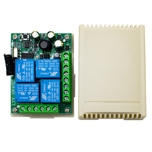 Universal Wireless Remote <strong>Control</strong> Switch AC 220V 85-256V 4CH Relay Receiver Module &amp; 4 Channel RF Controller 433 Mhz Transmitter