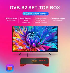 FTA HD dijital TV Set Top Box GX6605H alıcı dört çekirdekli işlemci ile DVB S2 destek özelleştirilmiş WiFi - Product Image 3