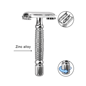 Silver Double Edge Safety <strong>Razor</strong>, Neutrally <strong>Aggressive</strong>, Safety <strong>Razor</strong> Blade - Product Image 3