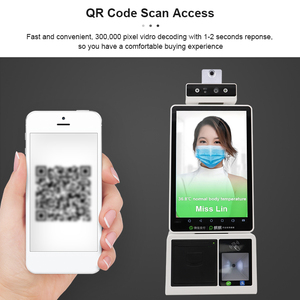 Sistema de punto de venta táctil para escritorio, quiosco de pago con medición de temperatura y escáner de código QR, 10,1 pulgadas, android, autoservicio gratis