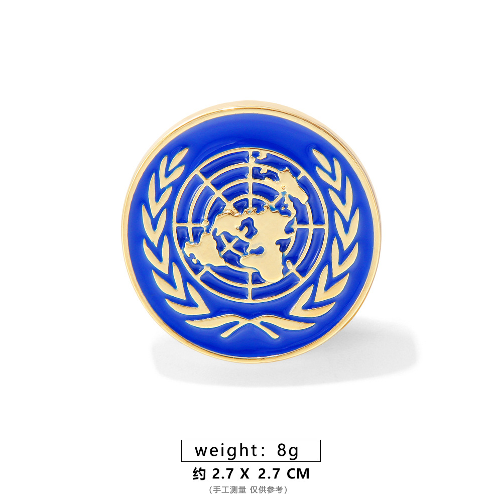 Emblème de l'ONU en or