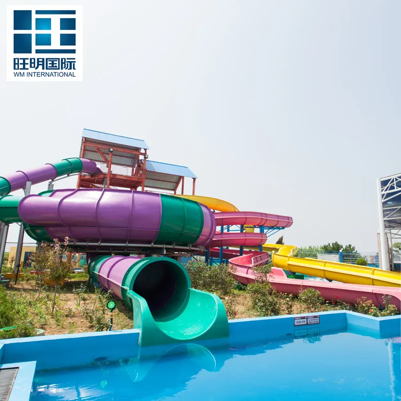 Used Water Park Outdoor Water Slide Swimming Pool Slide Equipment For Sale
