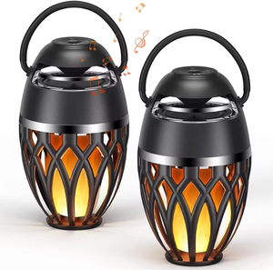 A1 Flame Ledポータブル<span class=keywords><strong>Bluetooth</strong></span>スピーカー雰囲気キャンプライトワイヤレスHDオーディオ付き防水ミニバススマートスピーカー