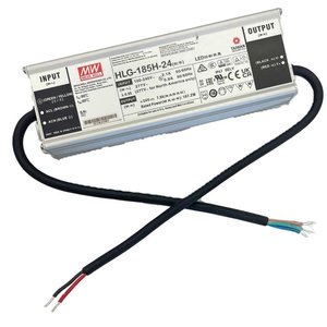 Mw אומר טוב HLG-185H-24 אלומיניום הוביל נהג 185w 24v 7v 7,8a ip67 פלט יחיד <span class=keywords><strong>12v</strong></span> אור הצפה alimentatore 220v קלט 110v