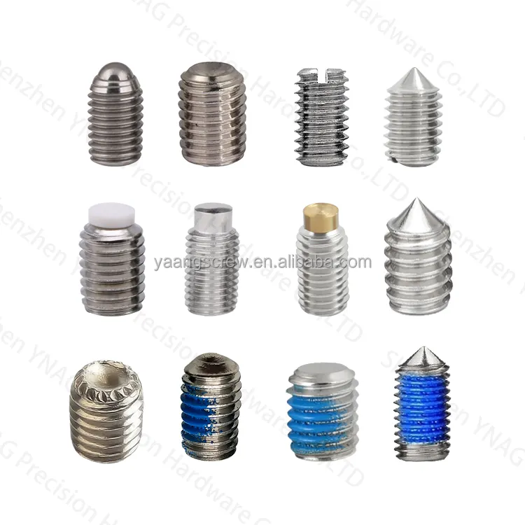 m1.4 m1.6 m2 m2.5 m3 fasteners small size fix torx grub screw 16mm flat ball/6 flat head grub screw set nylon tipped set screw