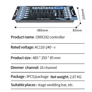 220V DMX 512 palco Console di illuminazione manuale 192 canale DMX luce Controller per Party DJ discoteca Night Club 4 canali di uscita 6A - Product Image 4
