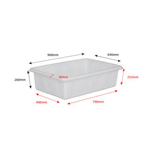 Cajas de plástico cuadradas de 100l, cajas de embalaje más baratas, cajas de plástico apilables para pescado, frutas y verduras - Product Image 2