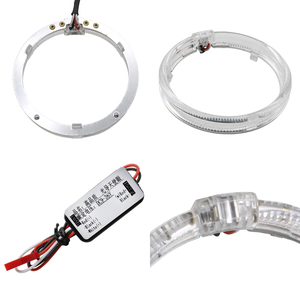 TAOCHIS 80mm 95mm LED טבעת אופטי אור מדריך פנסי לבן צבע עיני מלאך עבור BMW בנץ שברולט טויוטה מאזדה הונדה פולקסווגן