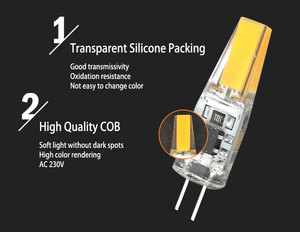 AC110V 220V 2W <strong>G4</strong> <strong>LED</strong> Bulb Silicon Bi Pin <strong>Led</strong> Light Bulbs for Chandelier Lights