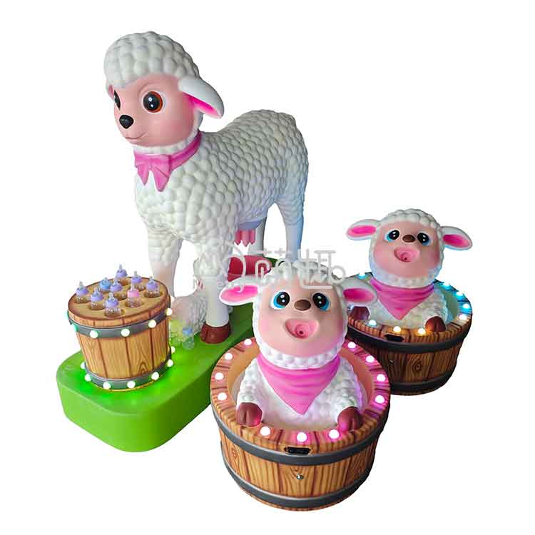 Jeu de mini-ferme pour enfants : allaiter les moutons