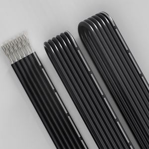 24AWG 26AWG 28AWG超フレキシブルシリコンフラットケーブル2-12Pブラックプラスホワイトノートストリップ