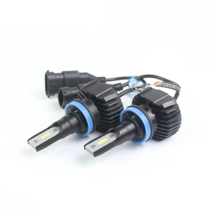 Ampoule de phare LED de haute qualité H8 H9 H11 H7 H1 H3 H11B avec puces CSP d'importation 4500LM 24W pour Kit de phare LED de voiture