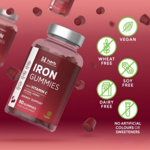 Bổ sung sắt cộng với vitamin, folate, đồng, kẽm, năng lượng và hỗ trợ máu, sức khỏe miễn dịch, Gummies sắt - Product Image 4