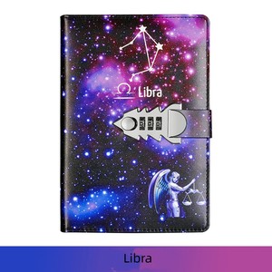 12 libro di codici zodiacali quaderno per studenti ragazze delicato blocco note portatile per libri A mano con serratura - Product Image 3