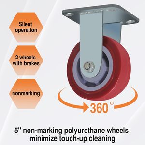 รถเข็นไม้แบบ3รางสำหรับงานหนักรถเข็น2500Lbs เสารับน้ำหนักได้ - Product Image 3