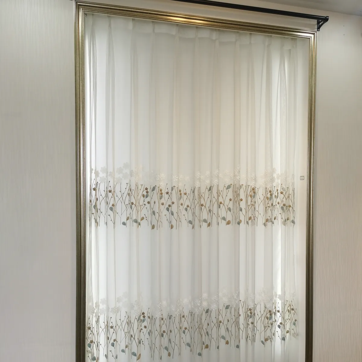 ستائر شفافة بتصميم الزهور ستائر لنوافذ غرفة المعيشة