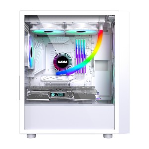 SAMA yeni varış oyun bilgisayar kasası rtx 3090 pc durumlarda özel Logo mikro atx durumda RGB soğutma fanı - Product Image 4